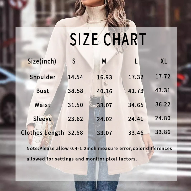 women's winter lapel coat elegant long overcoat
