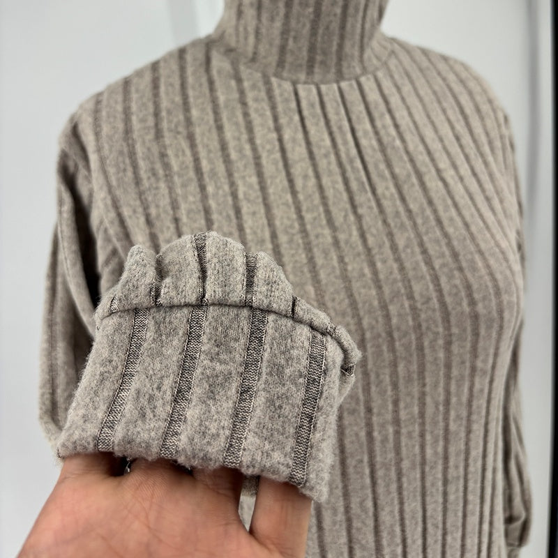 Women’s Turtleneck Knit Mini Dress – Slim Fit Winter/Spring Dress