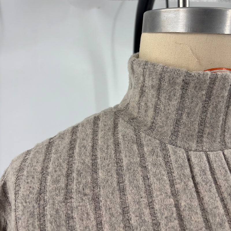 Women’s Turtleneck Knit Mini Dress – Slim Fit Winter/Spring Dress